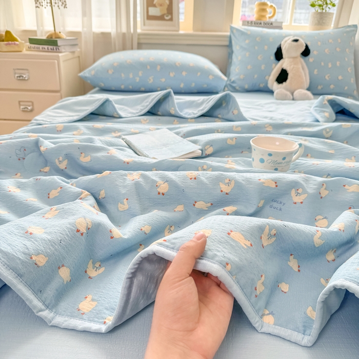 91家纺网 家纺一手货源 找家纺 爱屋及屋 2026新款双层纱小包边棉花夏被【含买家秀】 向天歌