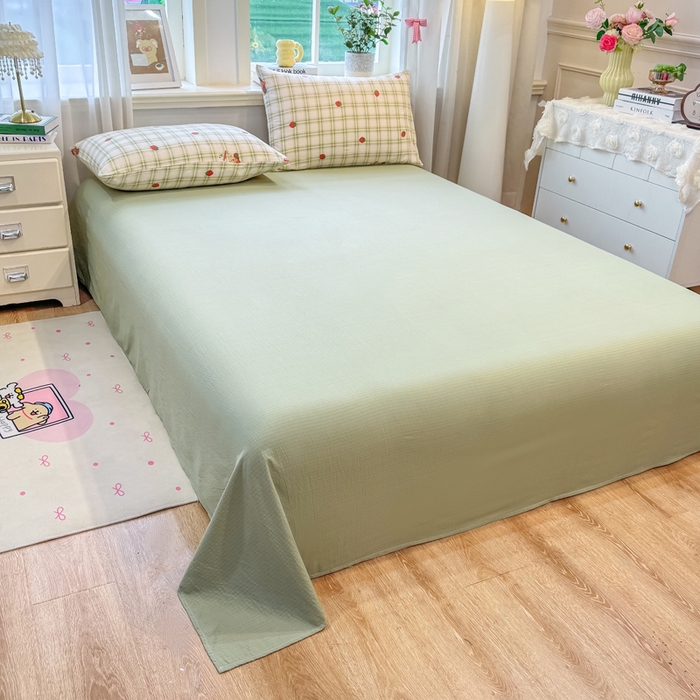 91家纺网 家纺一手货源 找家纺 爱屋及屋 2026新款双层纱小包边棉花夏被【含买家秀】 绿格小狗