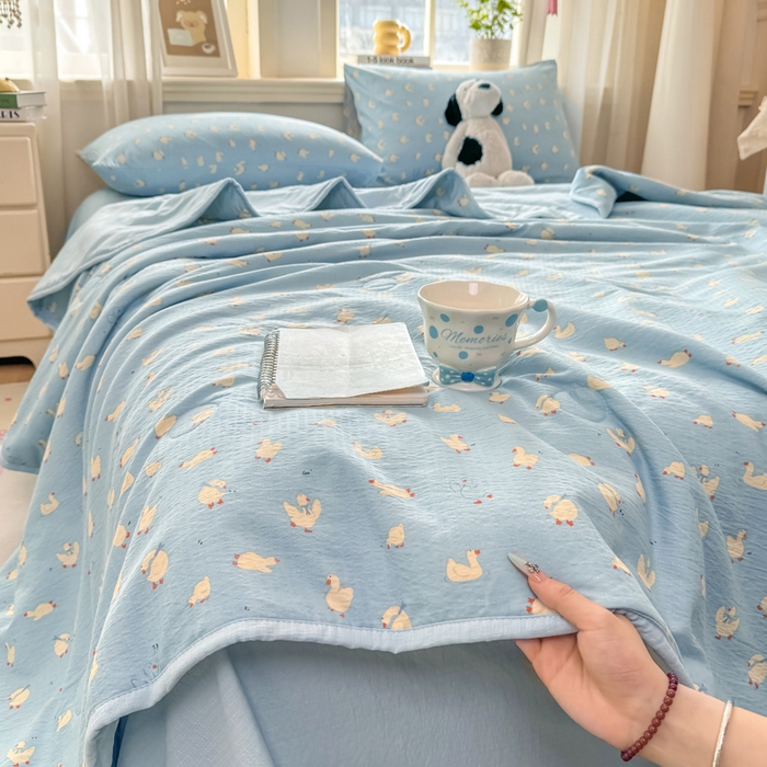 91家纺网 家纺一手货源 找家纺 爱屋及屋 2026新款双层纱小包边棉花夏被【含买家秀】 向天歌