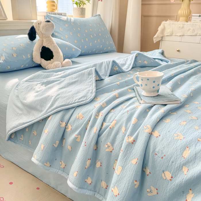 91家纺网 家纺一手货源 找家纺 爱屋及屋 2026新款双层纱小包边棉花夏被【含买家秀】 向天歌