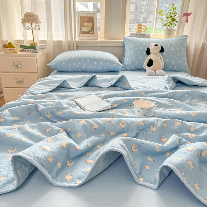 91家纺网 家纺一手货源 找家纺 爱屋及屋 2026新款双层纱小包边棉花夏被【含买家秀】 向天歌