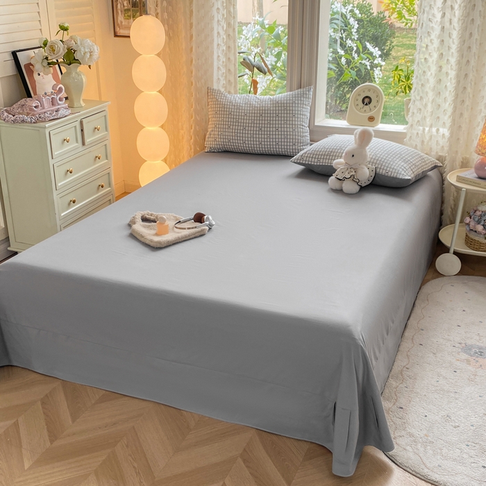 91家纺网 家纺一手货源 找家纺 豫见家纺 2026新款古法水洗仿棉云感纱四件套 甜心乐园