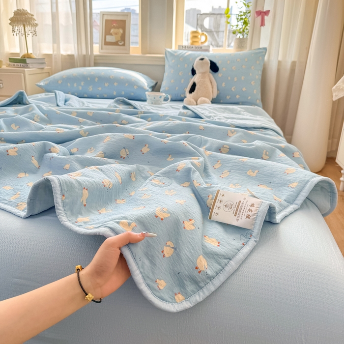 91家纺网 家纺一手货源 找家纺 爱屋及屋 2026新款双层纱小包边棉花夏被【含买家秀】 向天歌