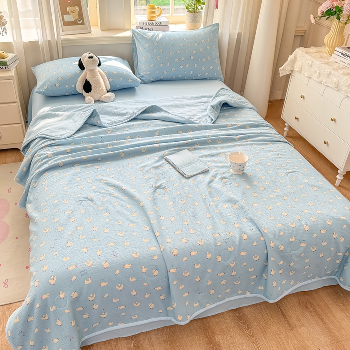 91家纺网 家纺一手货源 找家纺 爱屋及屋 2026新款双层纱小包边棉花夏被【含买家秀】 向天歌