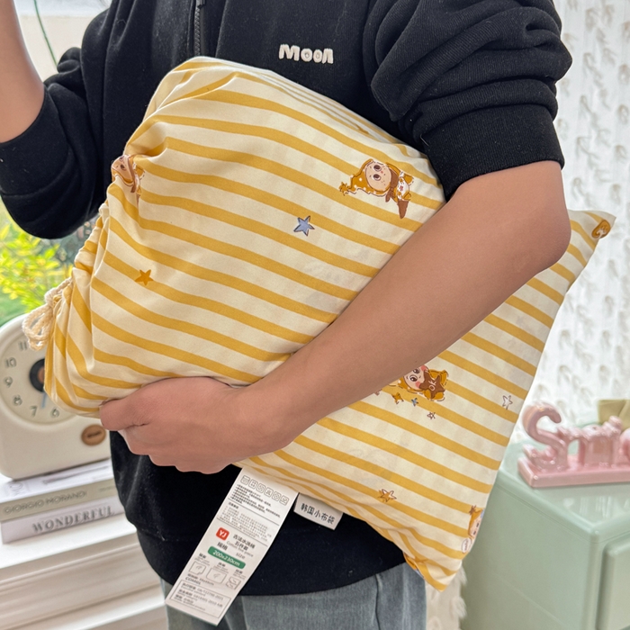 91家纺网 家纺一手货源 找家纺 豫见家纺 2026新款古法水洗仿棉云感纱四件套 晚安小星星