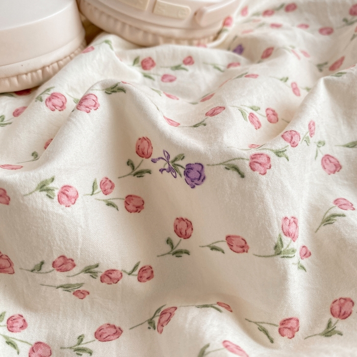 91家纺网 家纺一手货源 找家纺 豫见家纺 2026新款古法水洗仿棉云感纱四件套 夏日初恋