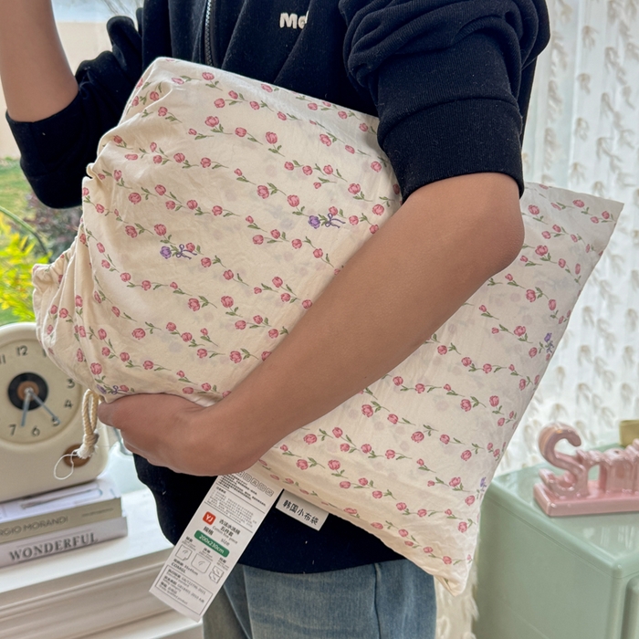 91家纺网 家纺一手货源 找家纺 豫见家纺 2026新款古法水洗仿棉云感纱四件套 夏日初恋