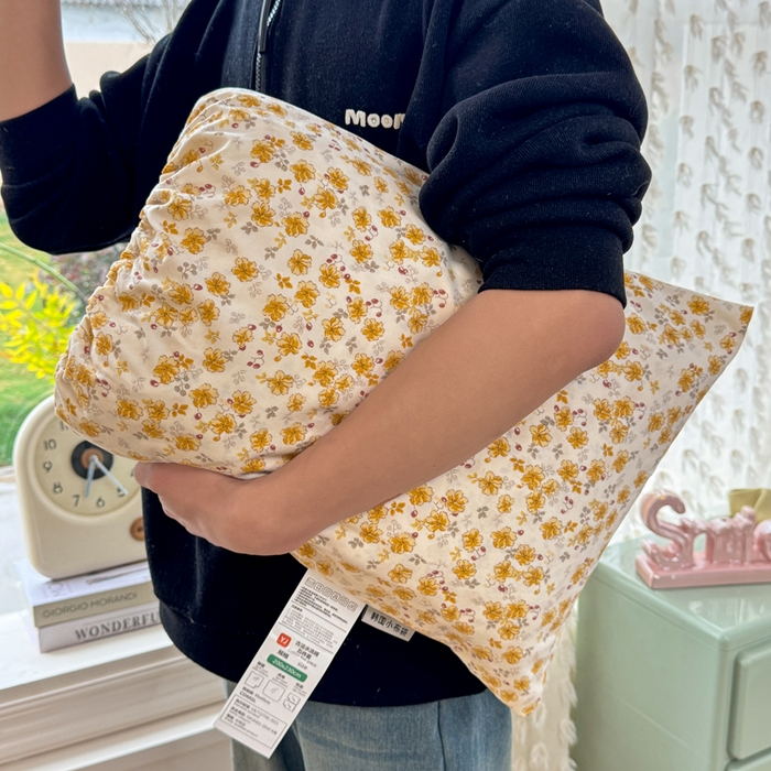 91家纺网 家纺一手货源 找家纺 豫见家纺 2026新款古法水洗仿棉云感纱四件套 小黄花