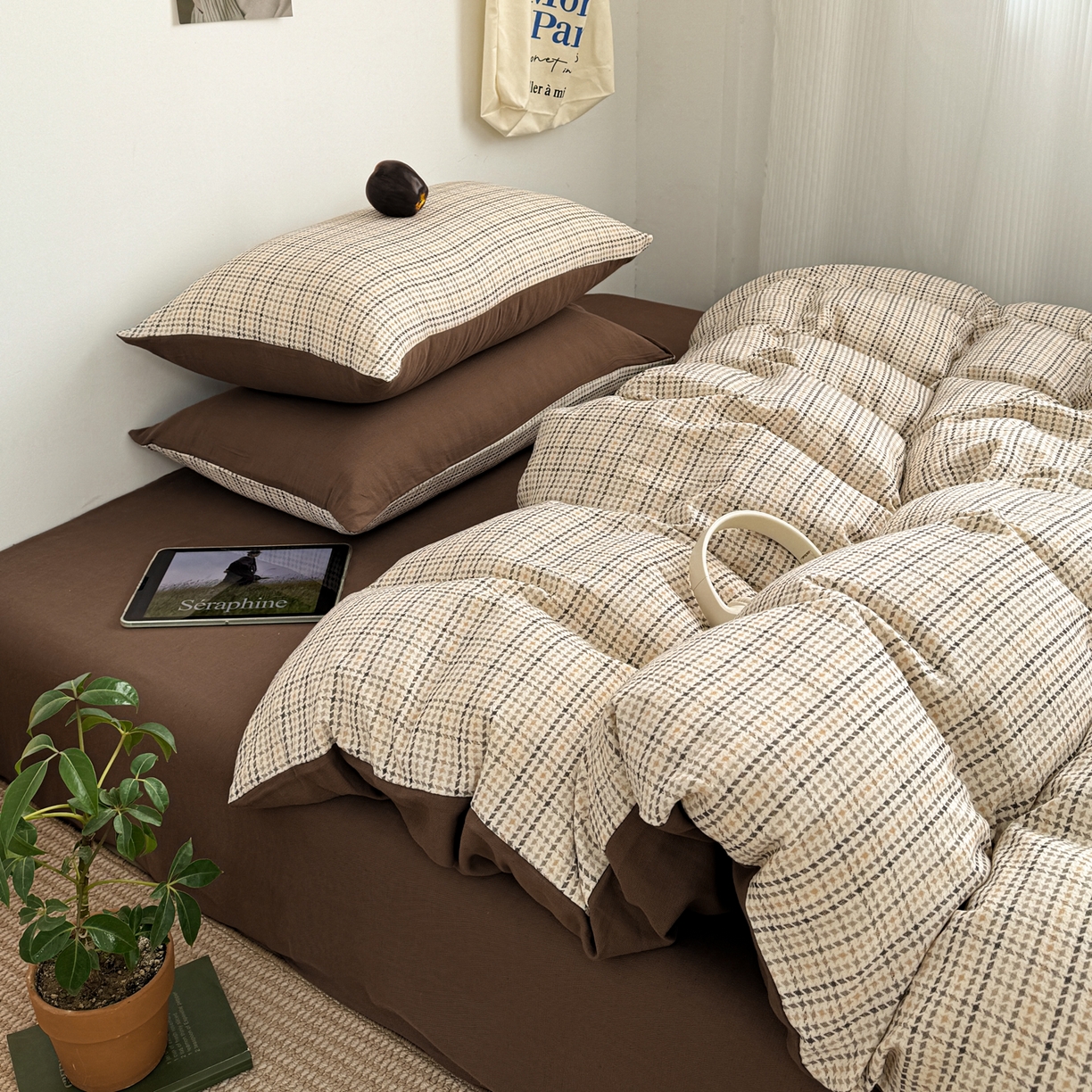 91家纺网 家纺一手货源 找家纺 （总）三朵家纺 2026春夏新款纯天然棉麻舒适简约风四件套