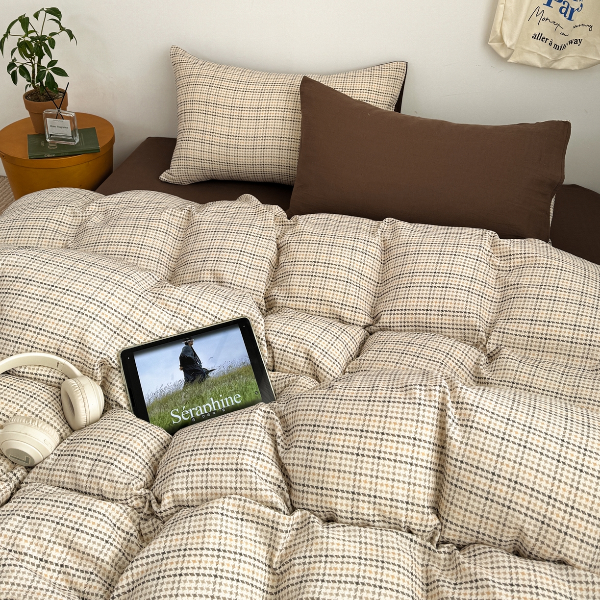 91家纺网 家纺一手货源 找家纺 （总）三朵家纺 2026春夏新款纯天然棉麻舒适简约风四件套