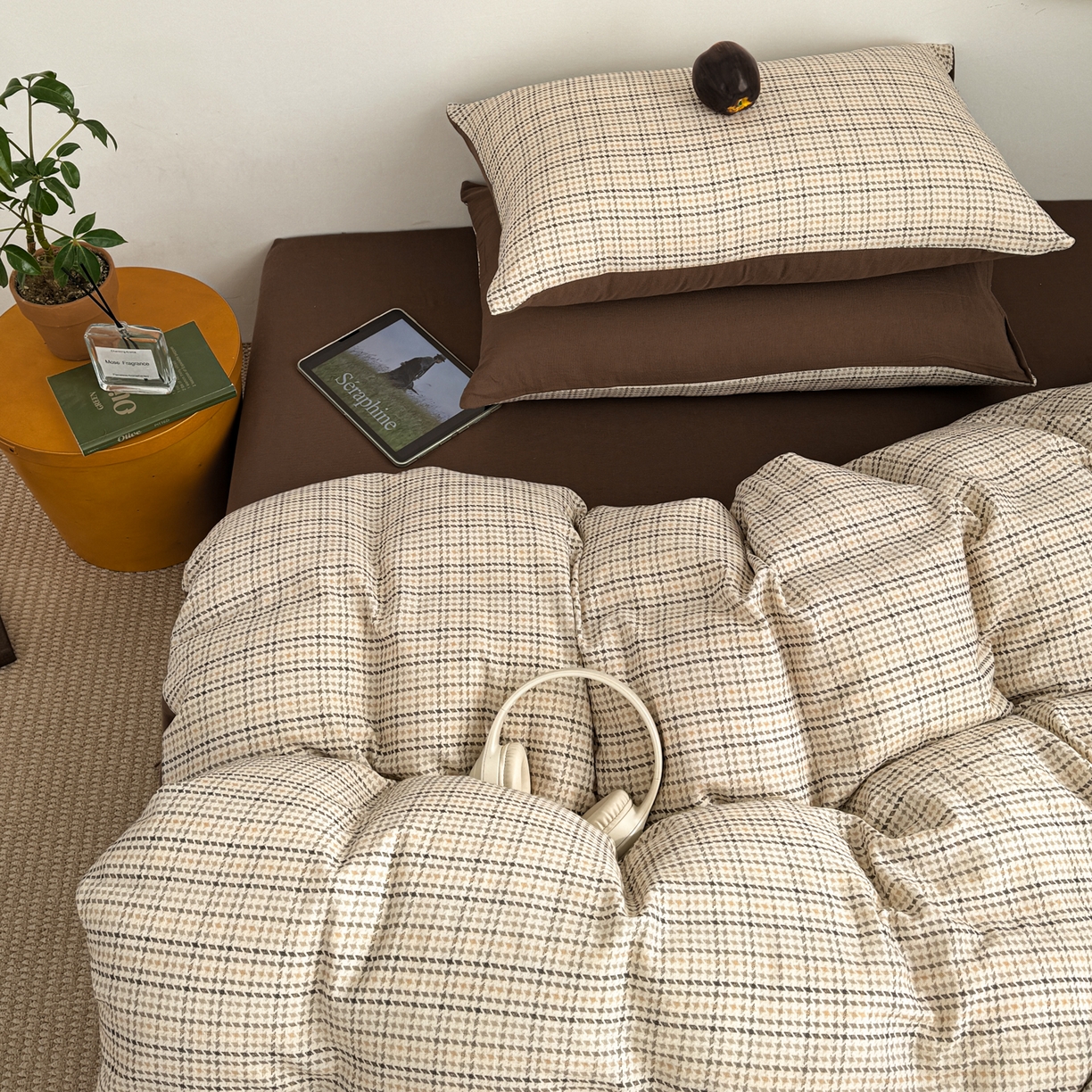 91家纺网 家纺一手货源 找家纺 三朵家纺 2026春夏新款纯天然棉麻舒适简约风四件套 贝亚特