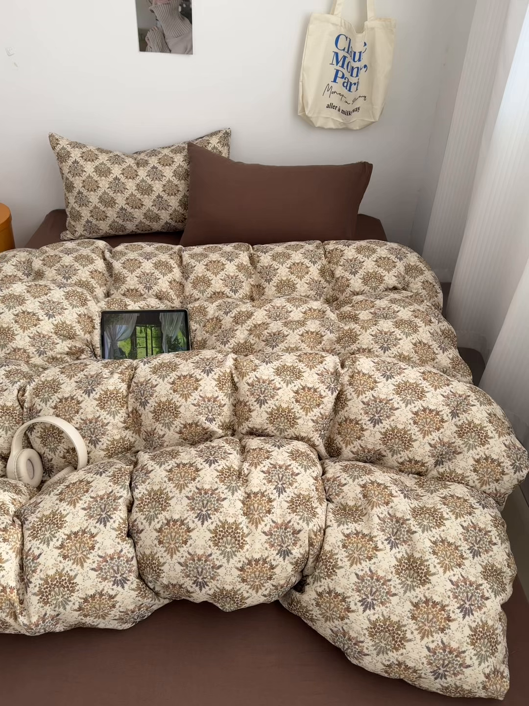 91家纺网 家纺一手货源 找家纺 三朵家纺 2026春夏新款纯天然棉麻舒适简约风四件套 拉斐特