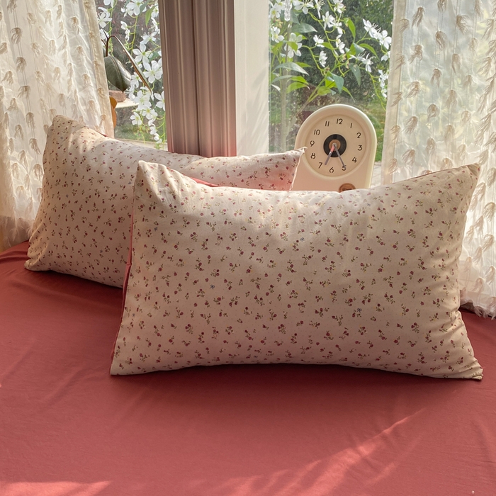 91家纺网 家纺一手货源 找家纺 豫见家纺 2026新款古法水洗仿棉云感纱四件套 樱川桃井