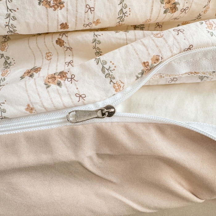 91家纺网 家纺一手货源 找家纺 豫见家纺 2026新款古法水洗仿棉云感纱四件套 知秋