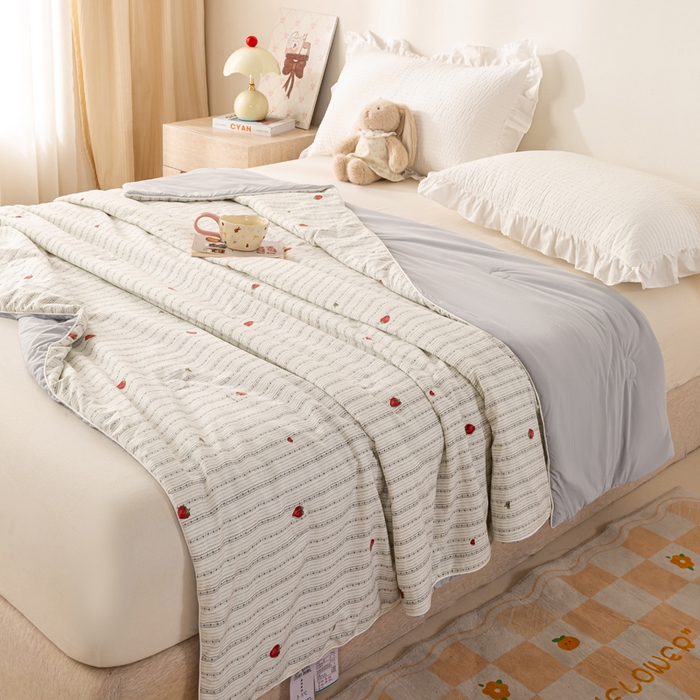 91家纺网 家纺一手货源 找家纺 （总）米乐被业 2026新款仿棉凉感夏被被子被芯