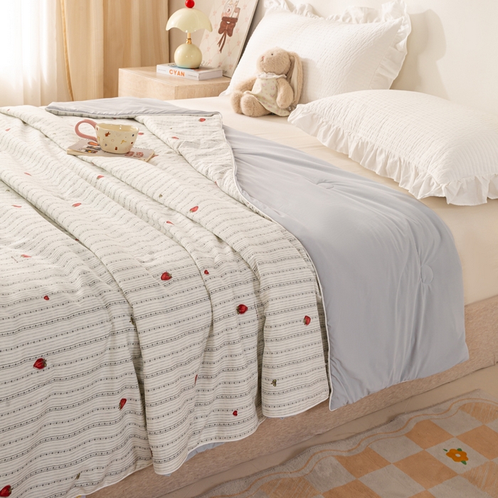 91家纺网 家纺一手货源 找家纺 （总）米乐被业 2026新款仿棉凉感夏被被子被芯