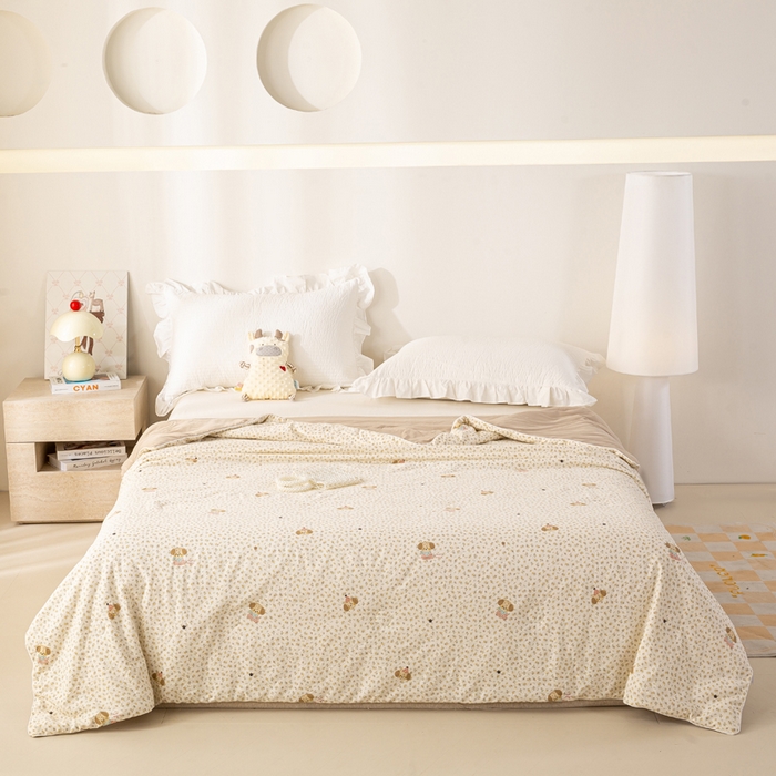 米乐被业 2026新款仿棉凉感夏被被子被芯 快乐小狗