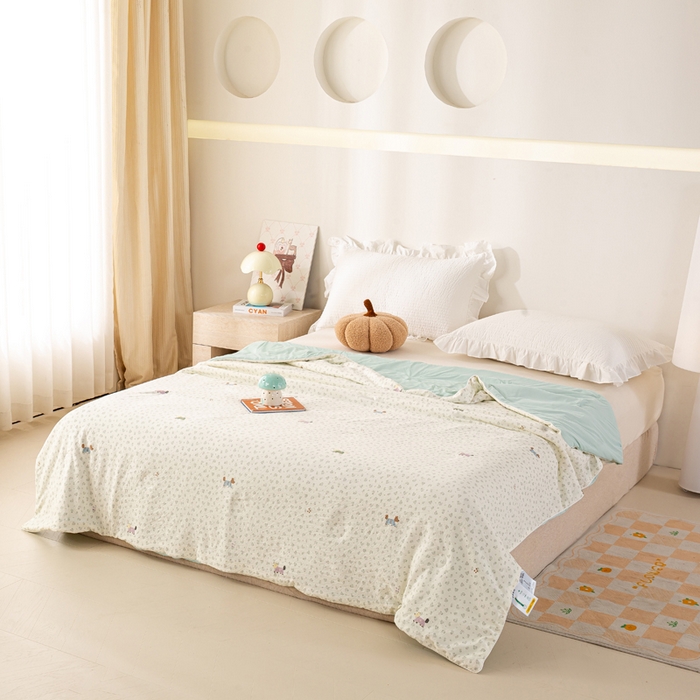 91家纺网 家纺一手货源 找家纺 米乐被业 2026新款仿棉凉感夏被被子被芯 腊肠小狗