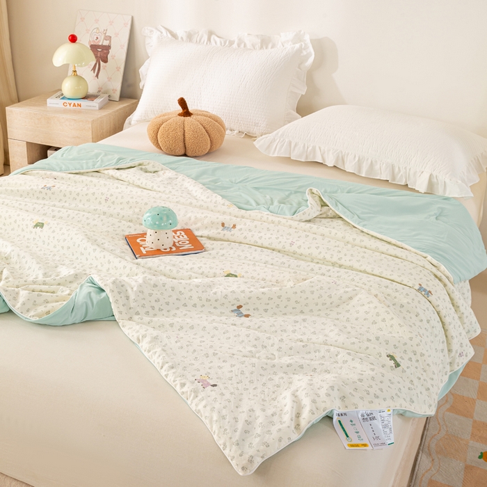 91家纺网 家纺一手货源 找家纺 米乐被业 2026新款仿棉凉感夏被被子被芯 腊肠小狗