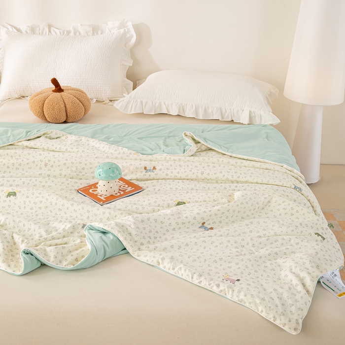 91家纺网 家纺一手货源 找家纺 米乐被业 2026新款仿棉凉感夏被被子被芯 腊肠小狗