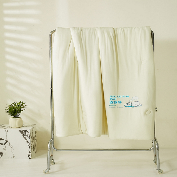 91家纺网 家纺一手货源 找家纺 益多眠 2026新款【性价最高】牛奶针织棉夏被夏凉被空调被柔软舒适被子被芯 奶白熊