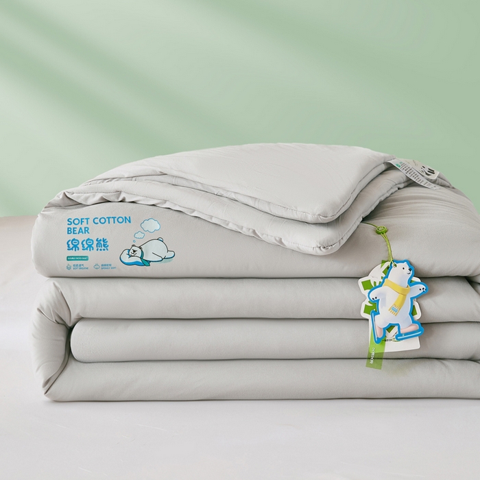 益多眠 2026新款【性价最高】牛奶针织棉夏被夏凉被空调被柔软舒适被子被芯 云灰熊