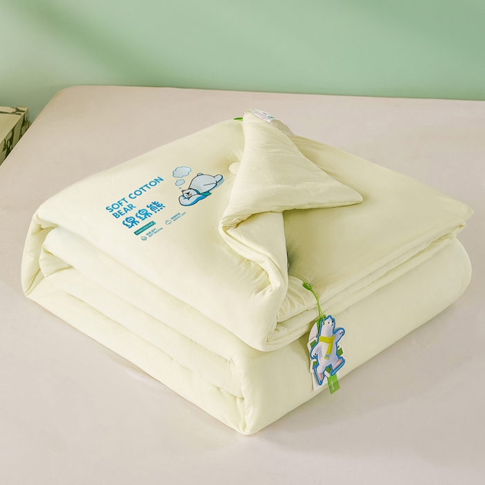 91家纺网 家纺一手货源 找家纺 益多眠 2026新款【性价最高】牛奶针织棉夏被夏凉被空调被柔软舒适被子被芯 奶白熊