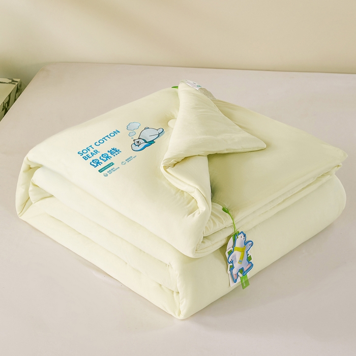 91家纺网 家纺一手货源 找家纺 益多眠 2026新款【性价最高】牛奶针织棉夏被夏凉被空调被柔软舒适被子被芯 奶白熊