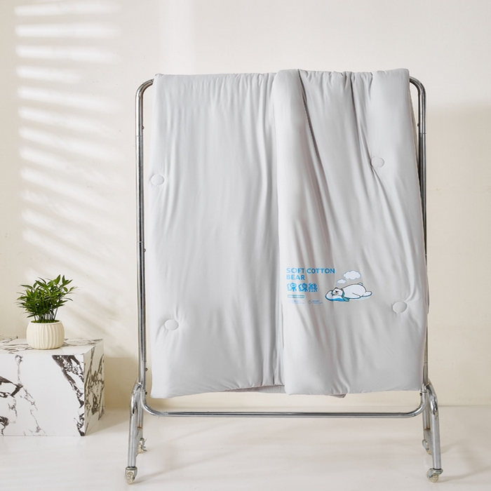 91家纺网 家纺一手货源 找家纺 益多眠 2026新款【性价最高】牛奶针织棉夏被夏凉被空调被柔软舒适被子被芯 云灰熊