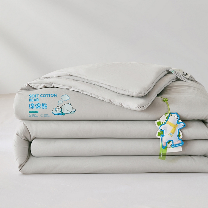 91家纺网 家纺一手货源 找家纺 益多眠 2026新款【性价最高】牛奶针织棉夏被夏凉被空调被柔软舒适被子被芯 云灰熊