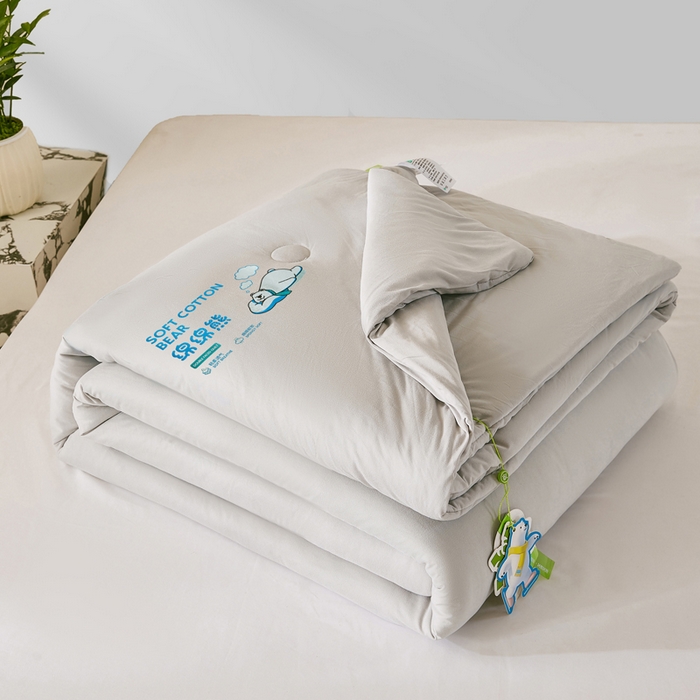 91家纺网 家纺一手货源 找家纺 益多眠 2026新款【性价最高】牛奶针织棉夏被夏凉被空调被柔软舒适被子被芯 云灰熊