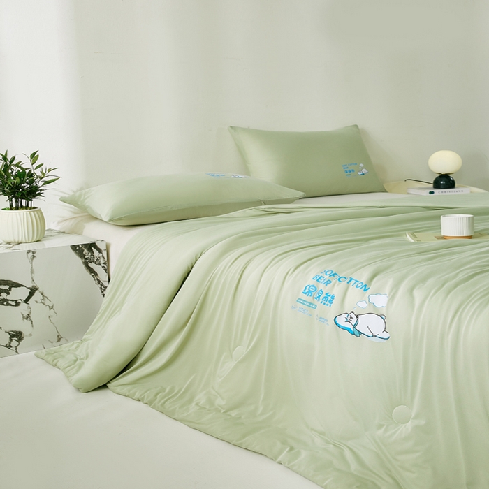 91家纺网 家纺一手货源 找家纺 益多眠 2026新款【性价最高】牛奶针织棉夏被夏凉被空调被柔软舒适被子被芯 青提熊