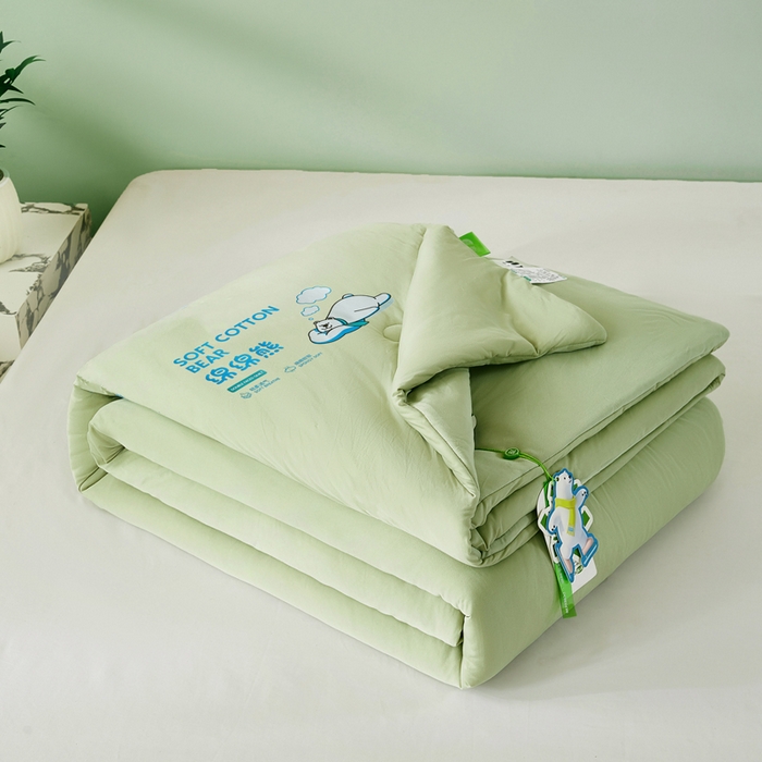 91家纺网 家纺一手货源 找家纺 益多眠 2026新款【性价最高】牛奶针织棉夏被夏凉被空调被柔软舒适被子被芯 青提熊