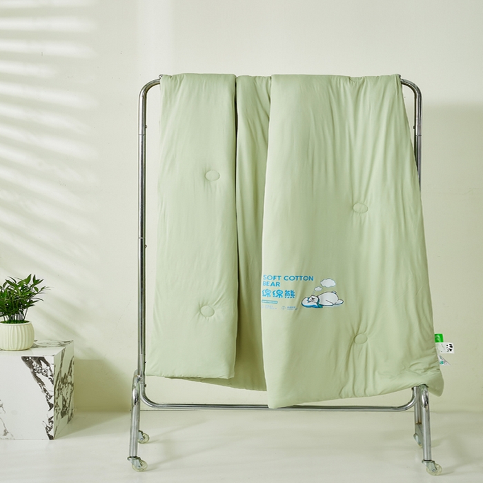 91家纺网 家纺一手货源 找家纺 益多眠 2026新款【性价最高】牛奶针织棉夏被夏凉被空调被柔软舒适被子被芯 青提熊