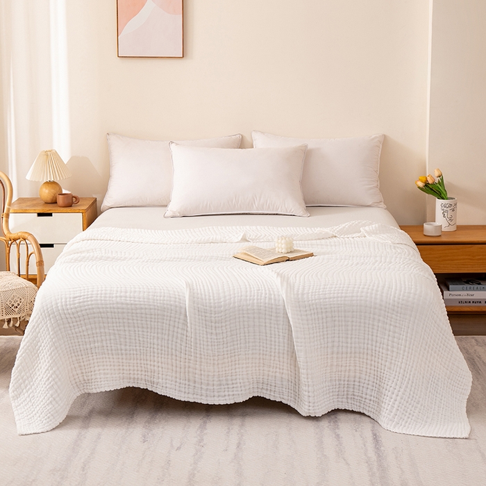 91家纺网 家纺一手货源 找家纺 萌飞 2025新款凉感科技冰淇淋夏被空调被A类云母氨纶凉感丝夏凉被空调被 紫拼灰