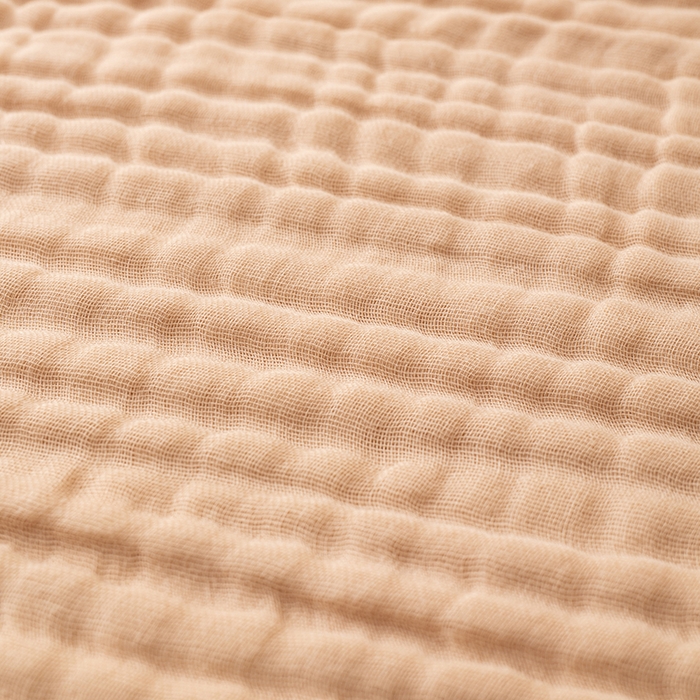 91家纺网 家纺一手货源 找家纺 萌飞 2026新款四层纱素色夏被被子被芯 毛巾被卡其