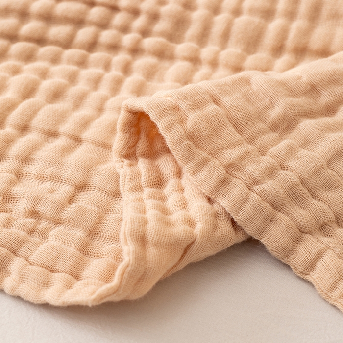 91家纺网 家纺一手货源 找家纺 萌飞 2026新款四层纱素色夏被被子被芯 毛巾被卡其