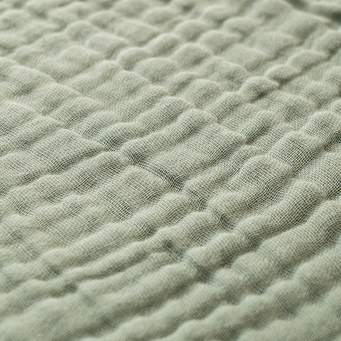 91家纺网 家纺一手货源 找家纺 萌飞 2026新款四层纱素色夏被被子被芯 毛巾被绿色