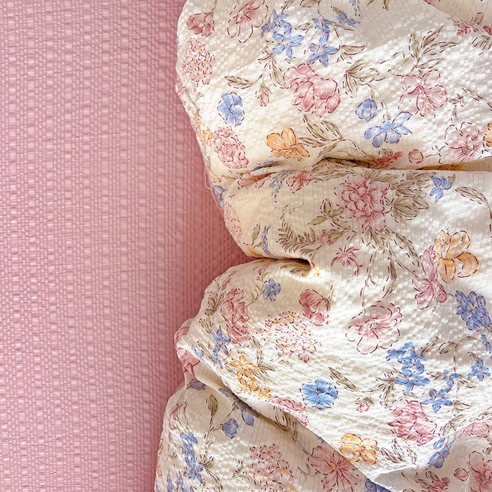 91家纺网 家纺一手货源 找家纺 一比一 2026春夏新款泡芙棉泡芙纱印花四件套-简单款 诗意柔