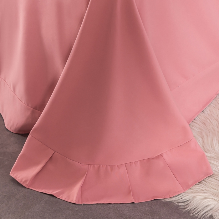 91家纺网 家纺一手货源 找家纺 合欢（原天一阁） 2026新款锦棉斜纹长绒棉刺绣四件套 丽娜-豆沙