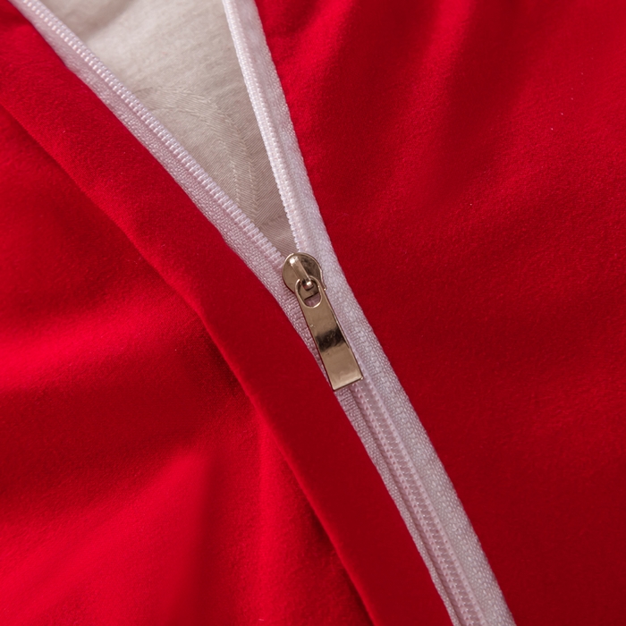 91家纺网 家纺一手货源 找家纺 合欢（原天一阁） 2026新款锦棉斜纹长绒棉刺绣四件套 丽娜-大红