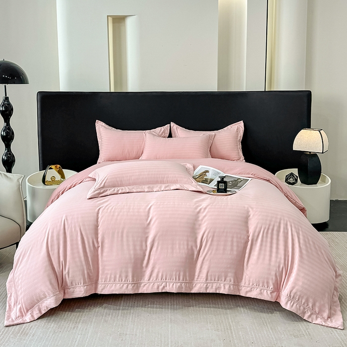 91家纺网 家纺一手货源 找家纺 合欢（原天一阁） 2026新款提花水洗棉糯糯棉四件套 玛卡-豆沙