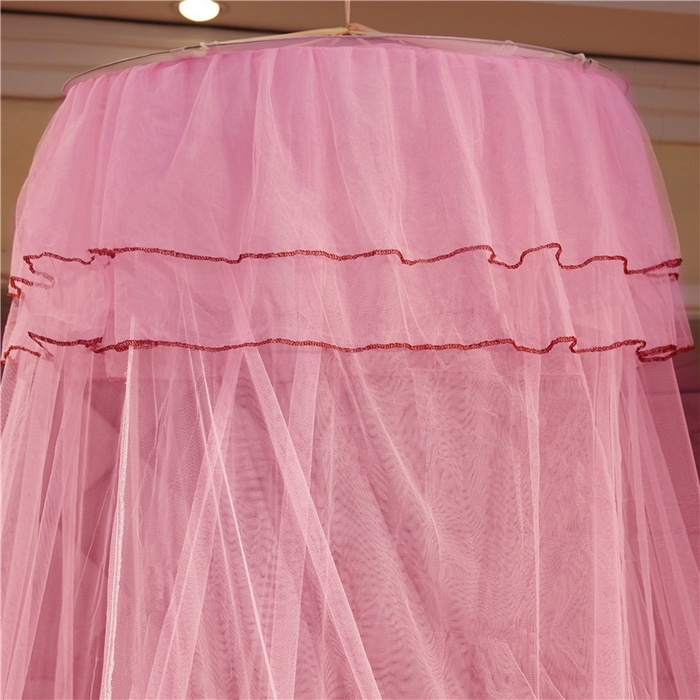 91家纺网 家纺一手货源 找家纺 舞夜盛世 2026新款直径0.6米/吊挂圆顶吊顶落地蚊帐-常年有货-小圆顶 小圆顶-粉色
