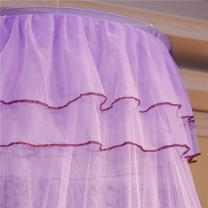 91家纺网 家纺一手货源 找家纺 舞夜盛世 2026新款直径0.6米/吊挂圆顶吊顶落地蚊帐-常年有货-小圆顶 小圆顶-紫色