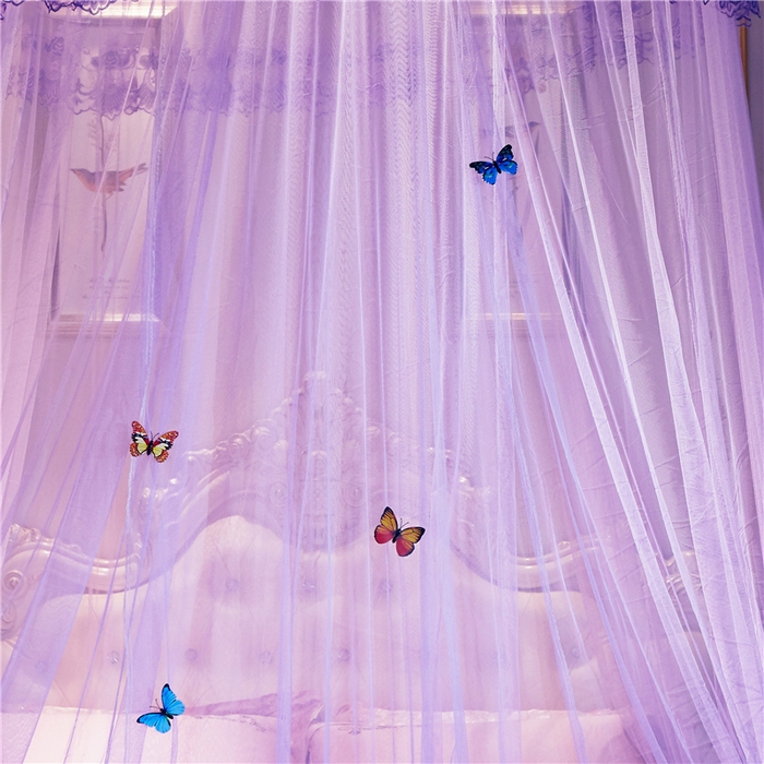 91家纺网 家纺一手货源 找家纺 舞夜盛世 2026新款直径1.2米/吊挂圆顶吊顶落地蚊帐-常年有货-D-2 D2-紫色