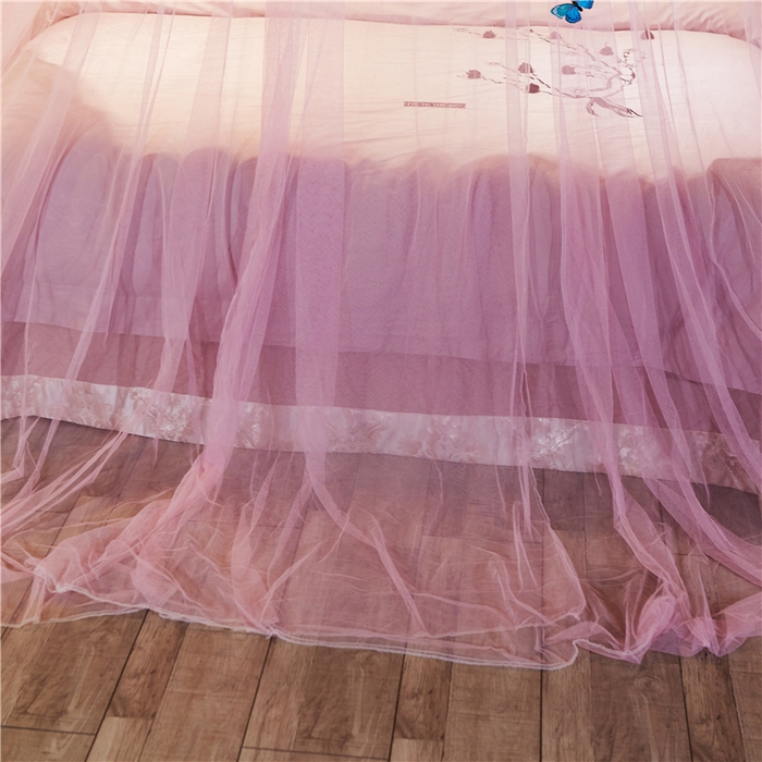91家纺网 家纺一手货源 找家纺 舞夜盛世 2026新款直径1.2米/吊挂圆顶吊顶落地蚊帐-常年有货-D-2 D2-粉色