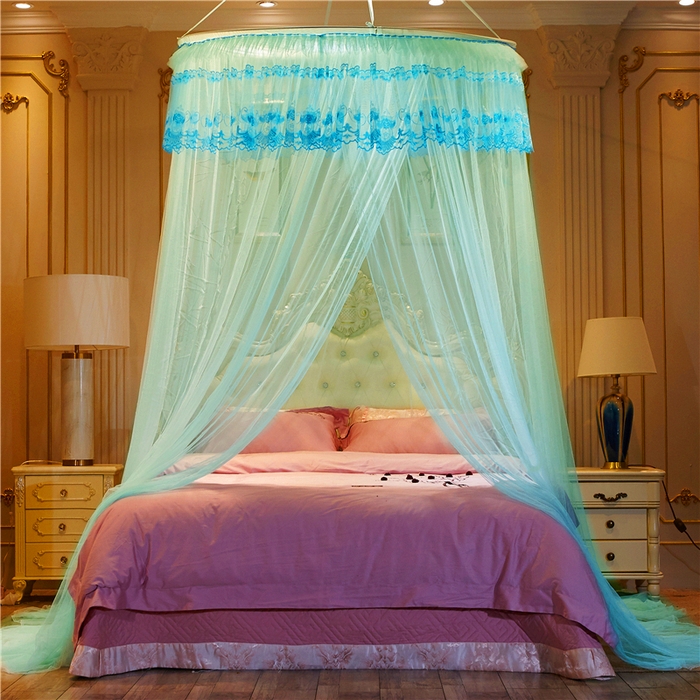 舞夜盛世 2026新款直径1.2米/吊挂圆顶吊顶落地蚊帐-常年有货-D-2 D2-水绿