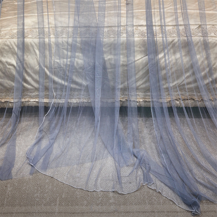 91家纺网 家纺一手货源 找家纺 舞夜盛世 2026新款圆顶吊床款唯美浪漫双层小花边蚊帐 Y-01-灰色