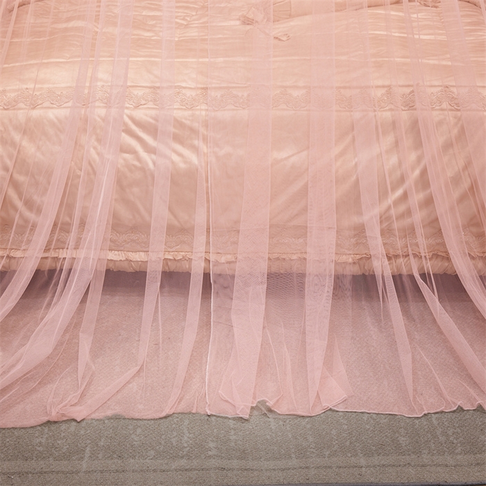 91家纺网 家纺一手货源 找家纺 舞夜盛世 2026新款圆顶吊床款唯美浪漫双层小花边蚊帐 Y-01-玉色