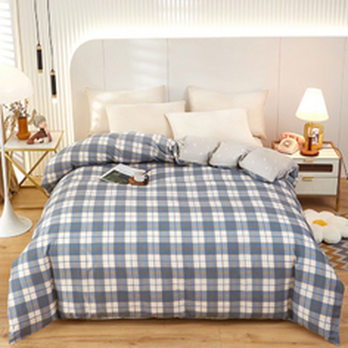 91家纺网 家纺一手货源 找家纺 （总1）安逸家纺 12868 新款全棉被套被罩学生宿舍纯棉单被套